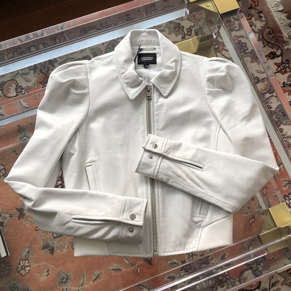 Lamarque White Leather Jacket - Picture 6 of 15